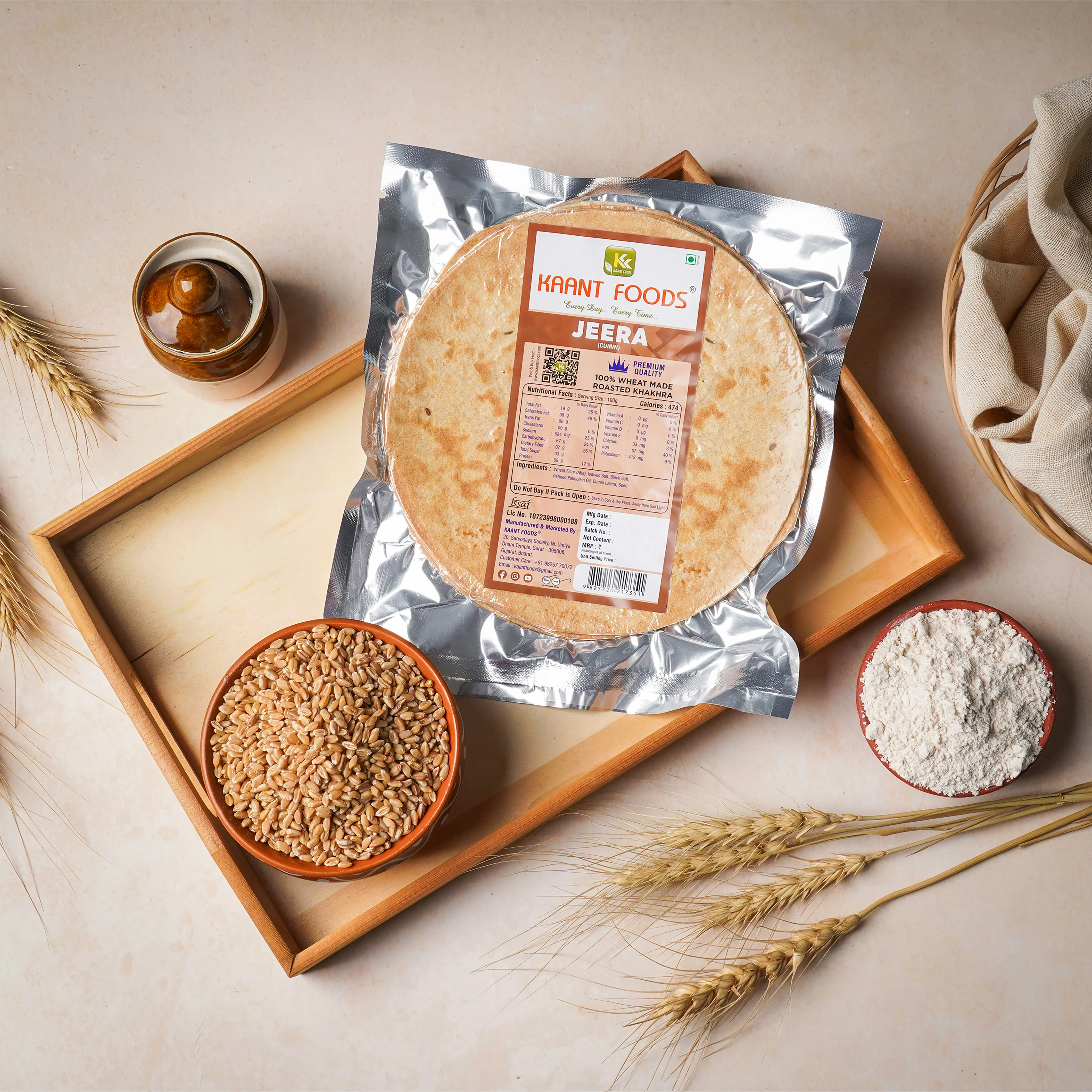 Kaant Foods Jeera Khakhra Kaant Foods Jeera Khakhra-Pack Size-200 g