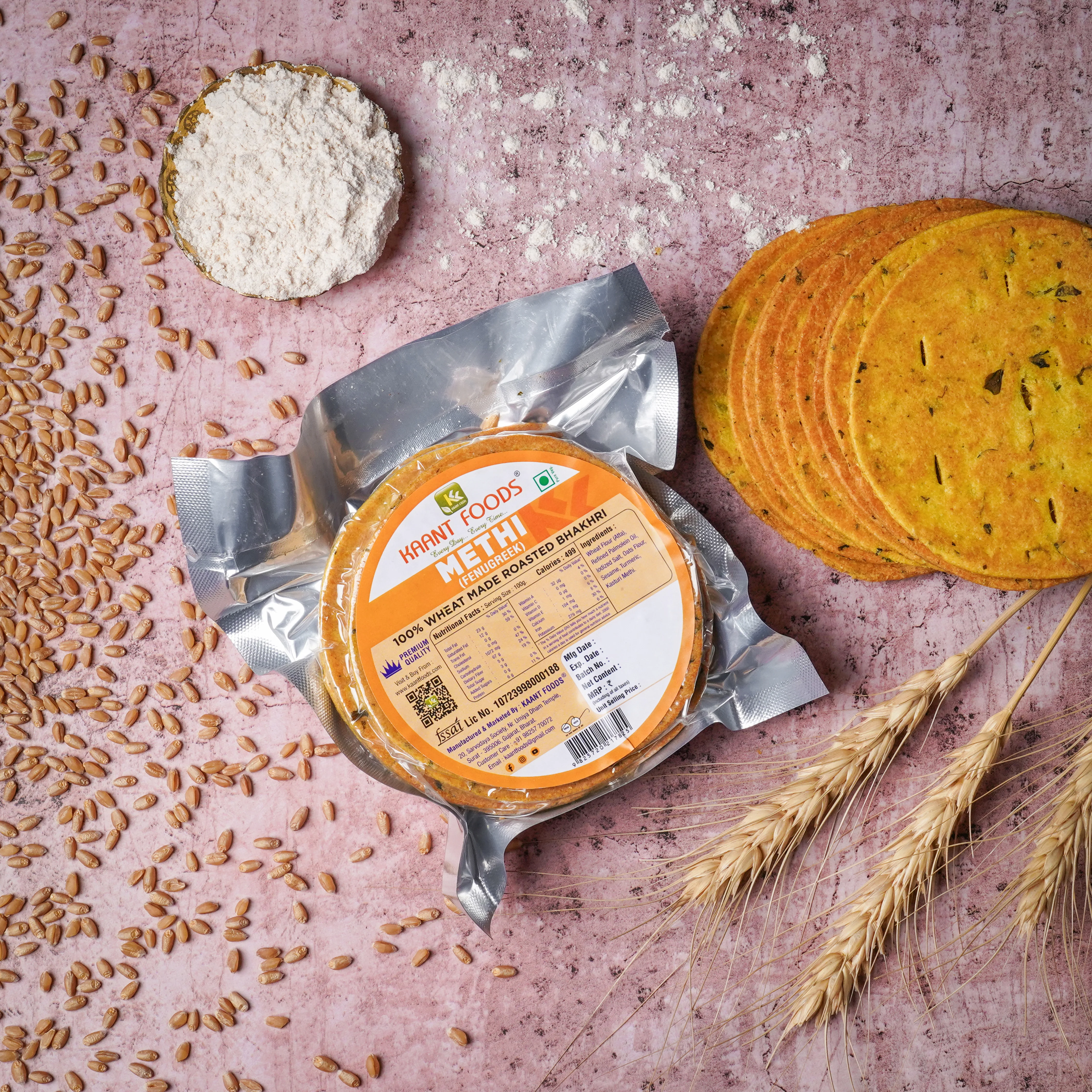 Kaant Foods Methi Bhakhri Kaant Foods Methi Bhakhri-Pack Size-200 g