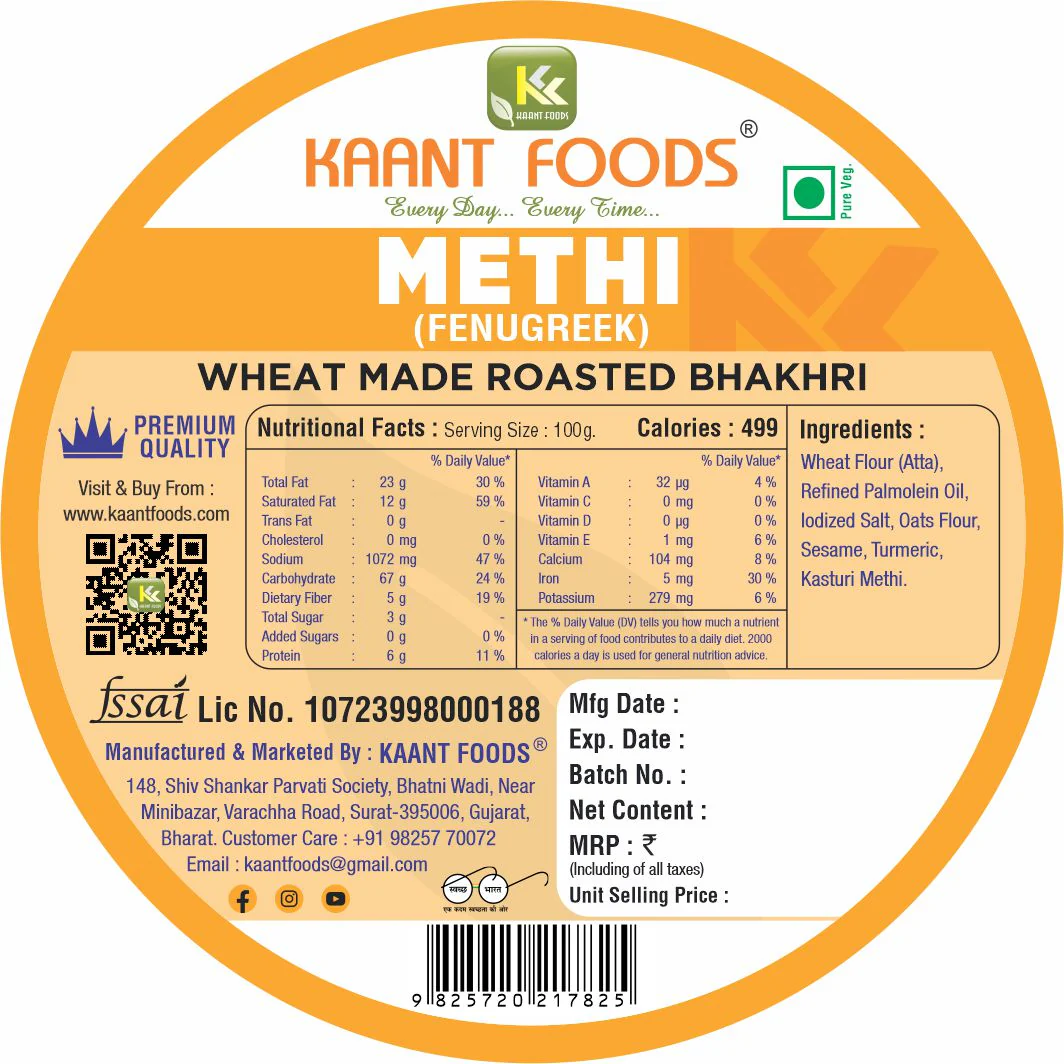 Kaant Foods Methi Bhakhri - Image 2