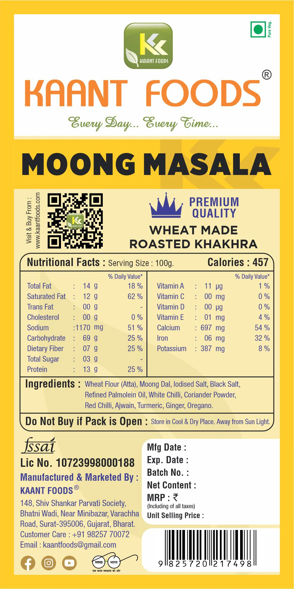 Kaant Foods Moong Masala - Image 2