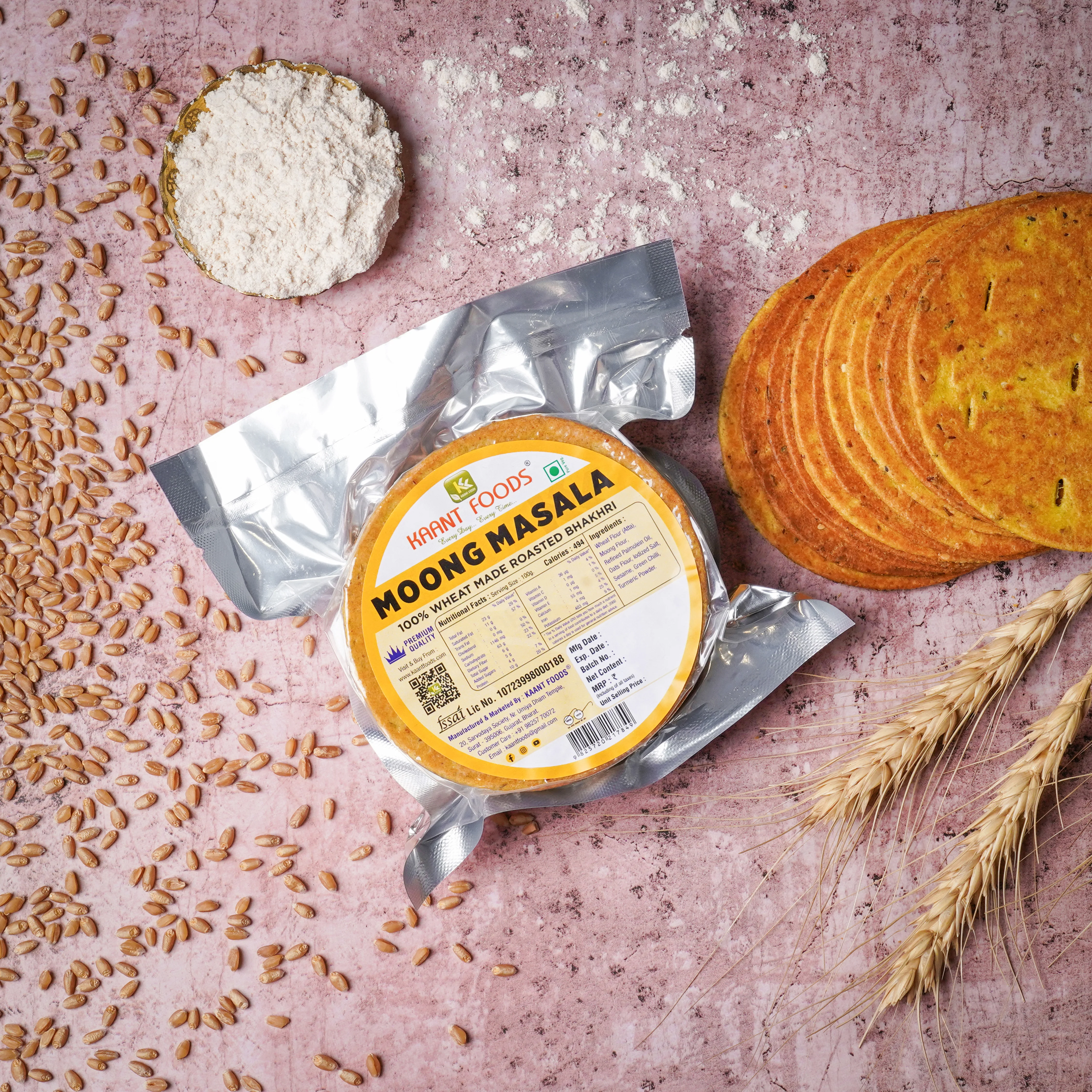 Kaant Foods Moong Masala Bhakhri Kaant Foods Moong Masala Bhakhri-Pack Size-200 g
