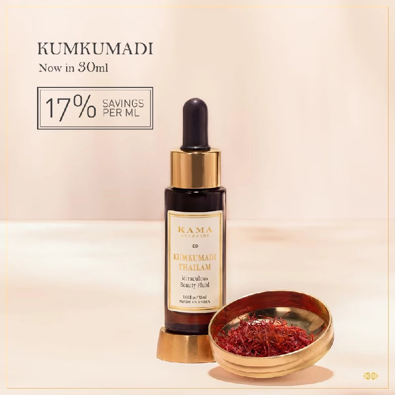 Kama Ayurveda Kumkumadi Thailam Miraculous Beauty Fluid Ayurvedic Night Serum (Facial Oil) - Image 4