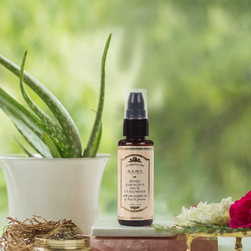 Kama Ayurveda Rose and Jasmine Face Cleanser with Pure Essential Oils of Rose and Jasmine - Image 3