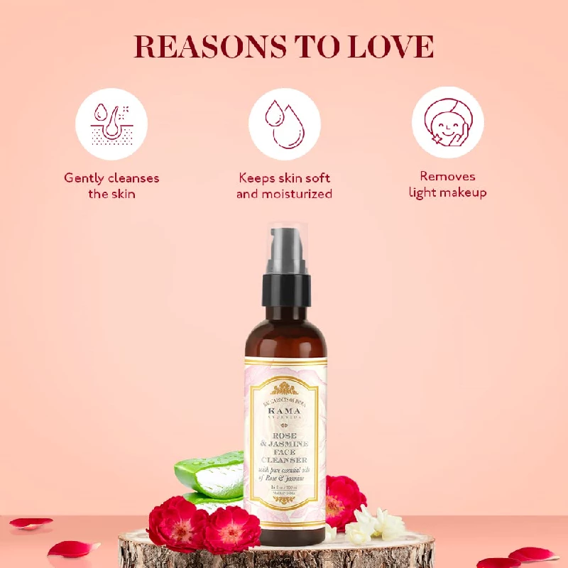 Kama Ayurveda Rose and Jasmine Face Cleanser with Pure Essential Oils of Rose and Jasmine - Image 6