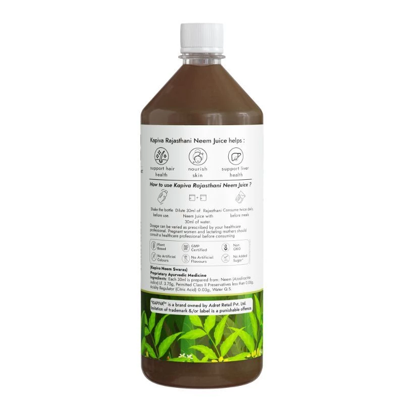 Kapiva Ayurveda Rajasthani Neem Juice made from Fresh Neem Leaves - Healthy Hair & Skin - Image 5