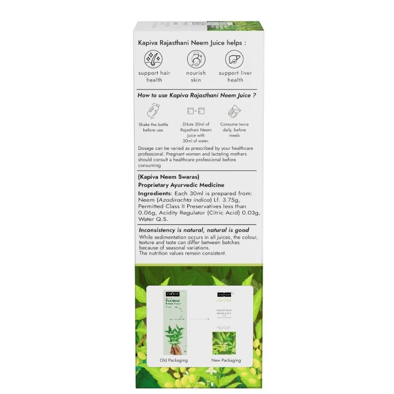 Kapiva Ayurveda Rajasthani Neem Juice made from Fresh Neem Leaves - Healthy Hair & Skin - Image 9