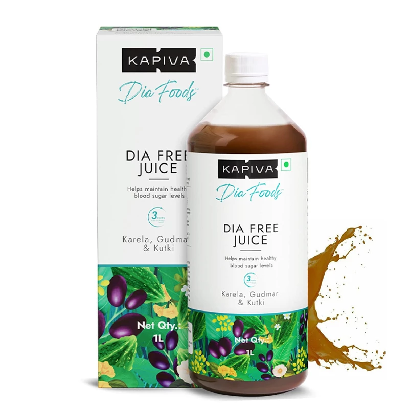 Kapiva Dia Free Juice Of Amla, Karela, Jamun, Guduchi & 7 More With Clinically Proven Diabetes Care
