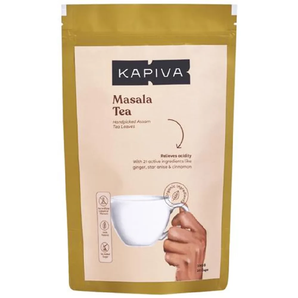 Kapiva Masala Tea Handpicked Assam Tea Leaves With 21 Active Ingredients