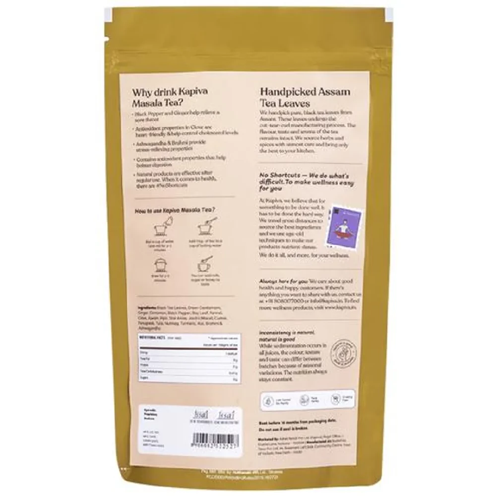 Kapiva Masala Tea - Handpicked Assam Tea Leaves With 21 Active Ingredients - Image 2
