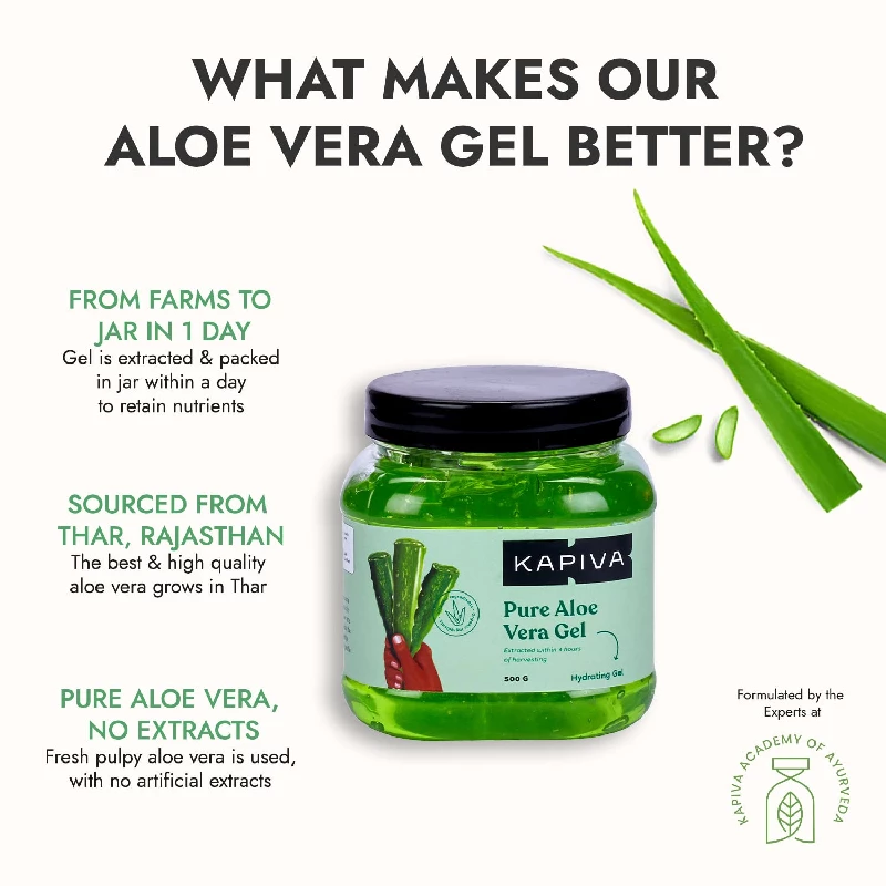 Kapiva Pure Aloe Vera Skin Gel For Face & Hair - Image 6