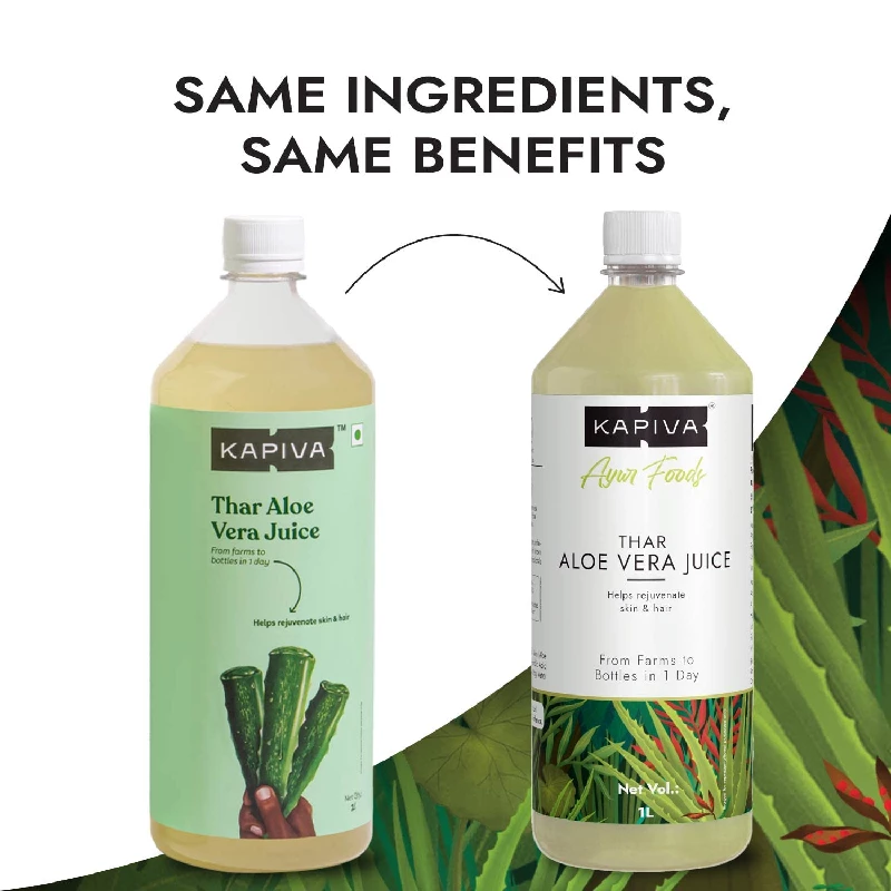Kapiva Thar Aloe Vera Juice (with Pulp) Rejuvenates Skin and Hair - Image 2