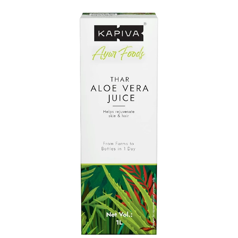 Kapiva Thar Aloe Vera Juice (with Pulp) Rejuvenates Skin and Hair - Image 9