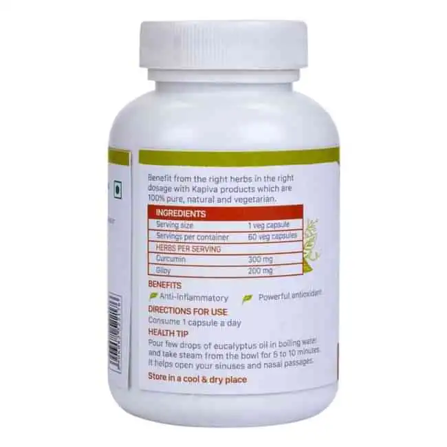 Kapiva Curcumin + Giloy Capsules - Image 3