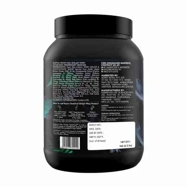 Kapiva Testofuel Shilajit Whey Protein (Chocolate) - Image 10