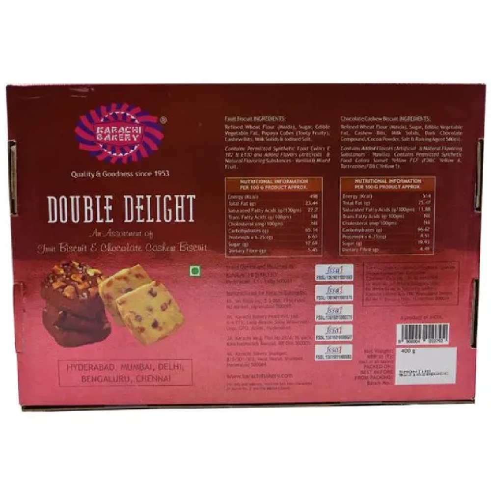 Karachi Bakery Double Delight Fruit Biscuit with Cashew - Image 2