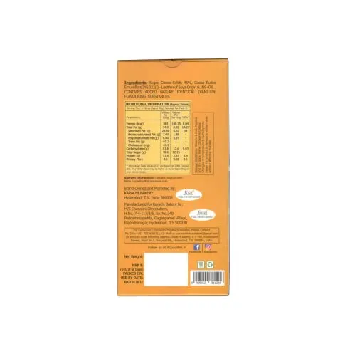 Karachi Bakery Cocoatini 100% Vegan 45% Cocoa Dark Chocolate - Image 2