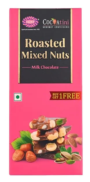 Karachi Bakery Cocoatini Roasted Mixed Nuts Milk Chocolate Bar - Image 2