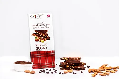 Karachi Bakery Cocoatini Sugarfree Almond Chocolate Bar - Image 3