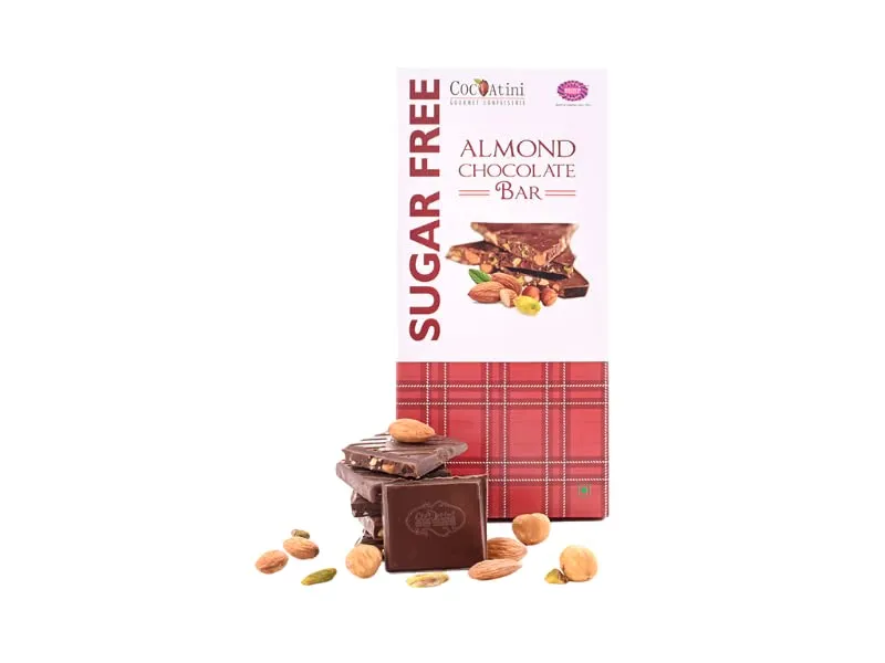 Karachi Bakery Cocoatini Sugarfree Almond Chocolate Bar