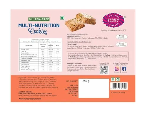 Karachi Bakery Gluten Free Biscuits (Multi Nutrition) - Image 2