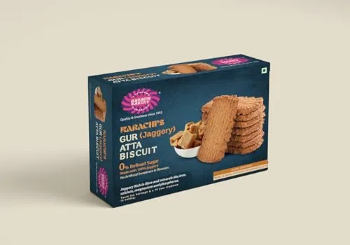 Karachi Bakery Gur Jaggery Atta Biscuits - Image 1