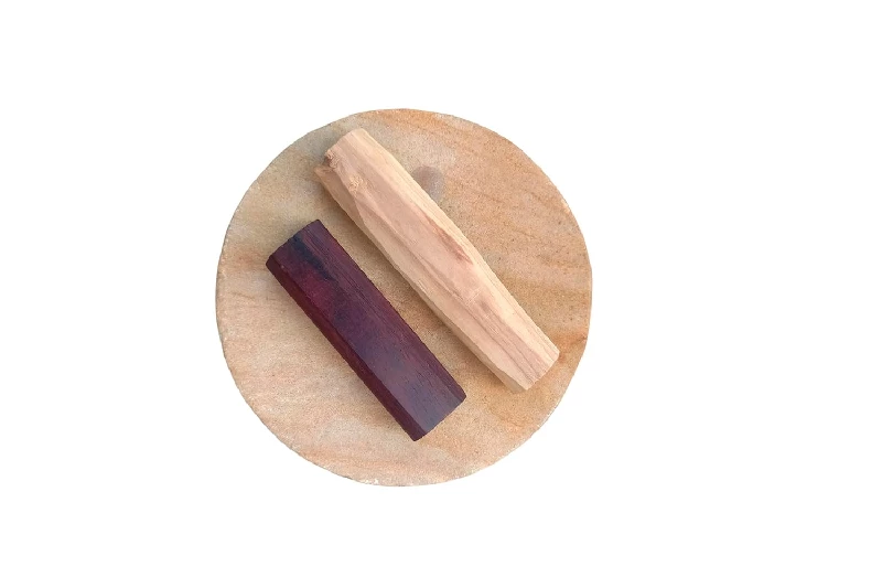 Kc Products Sandalwood Pata Board With Red And White Sandalwood Stick