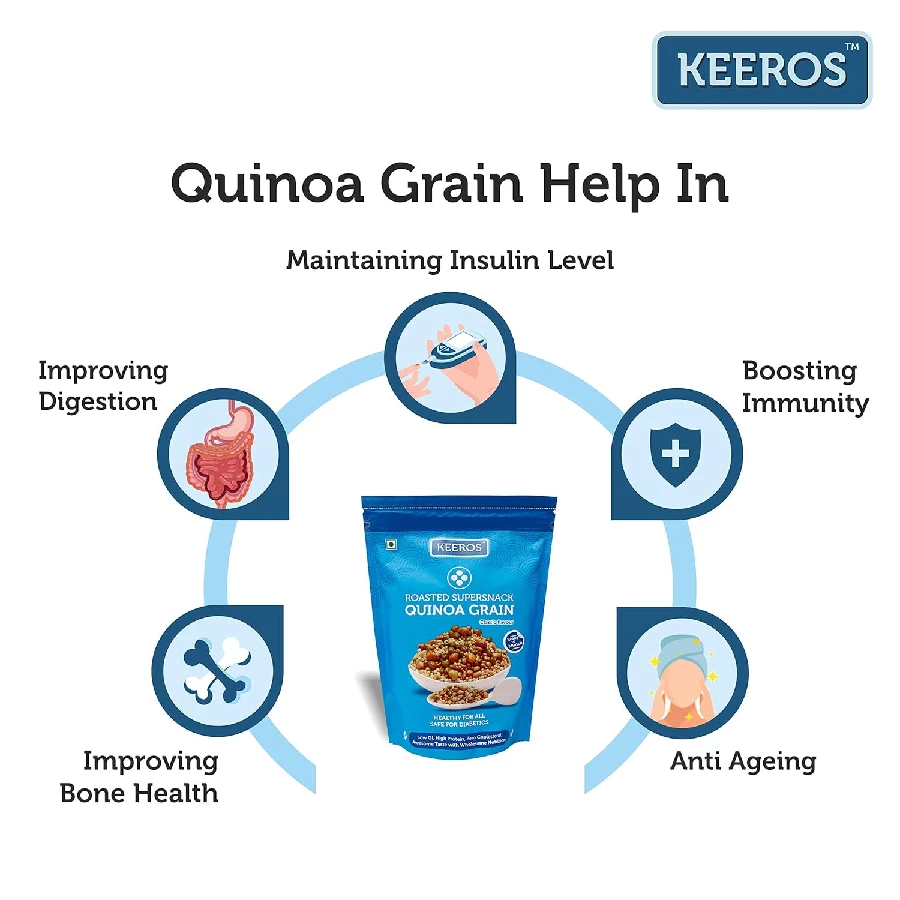 Keeros Quinoa Grain Roasted & Healthy Snacks for Weight Loss - Image 4