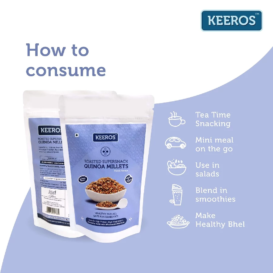 Keeros Quinoa Millets Healthy Sugar Free Snacks (Pack of 2) - Image 4