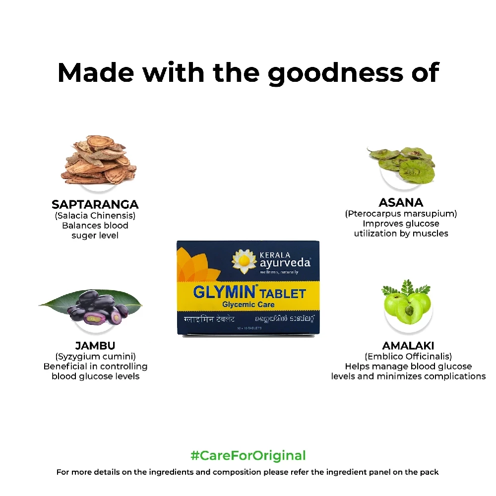 Kerala Ayurveda Glymin Tablets - Image 2