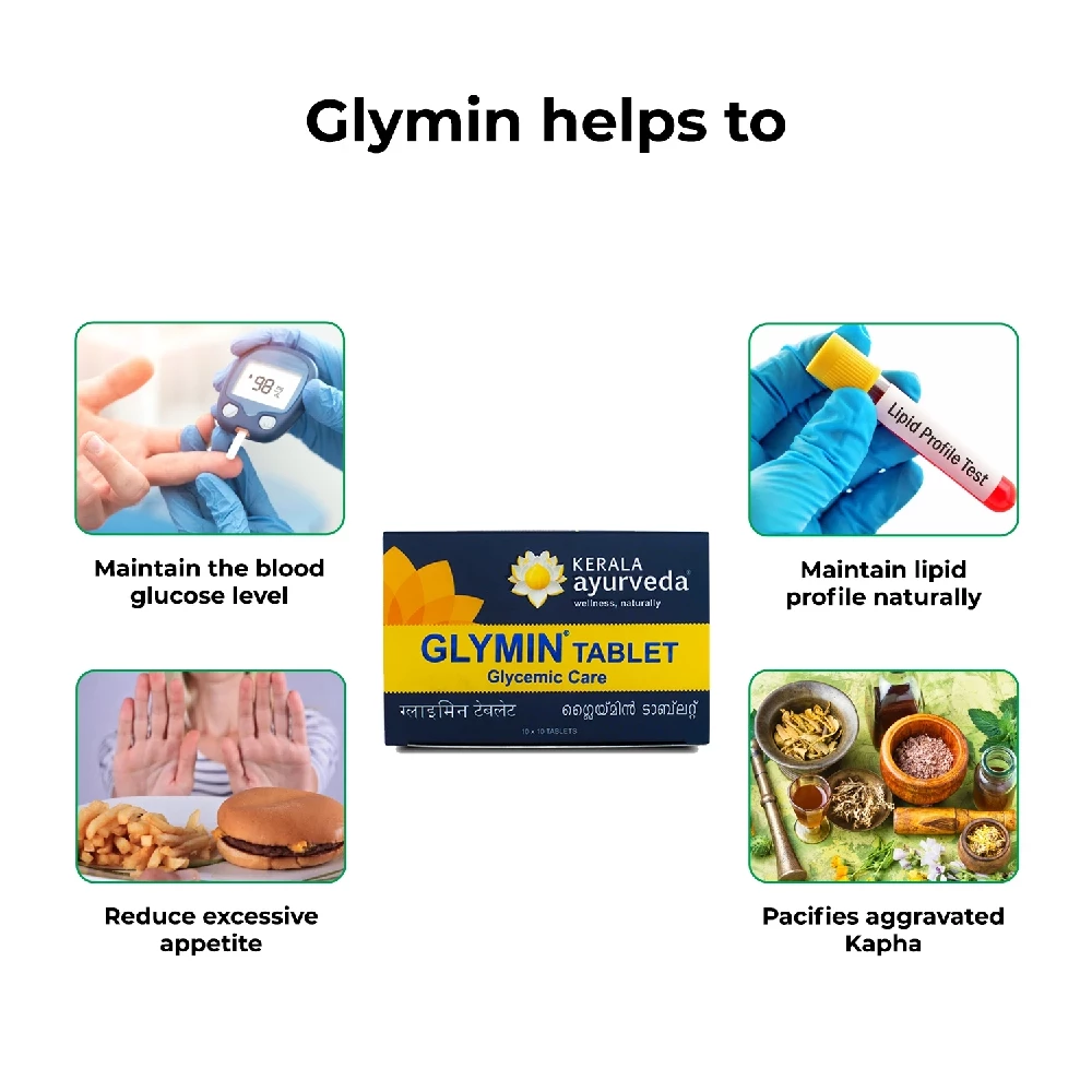 Kerala Ayurveda Glymin Tablets - Image 3