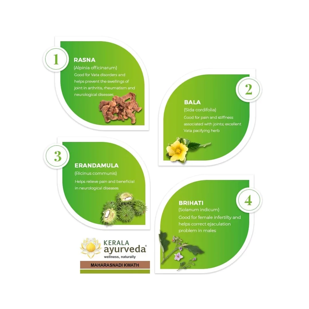 Kerala Ayurveda Maharasnadi Kwath Liquid - Image 4