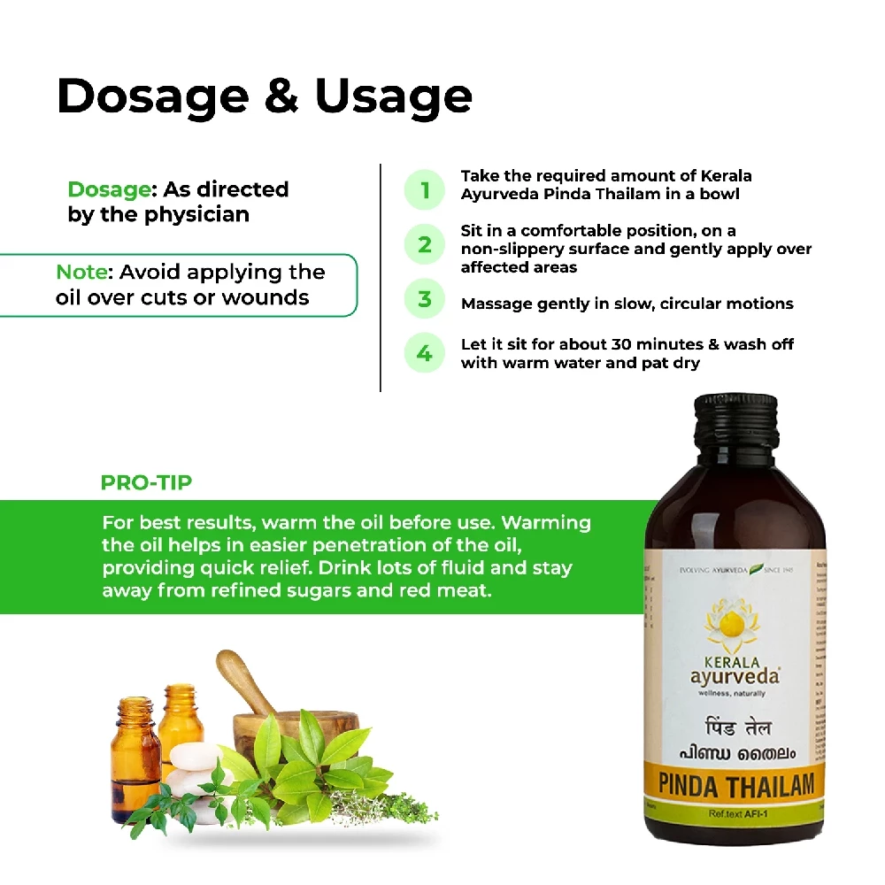 Kerala Ayurveda Pinda Thailam - Image 4