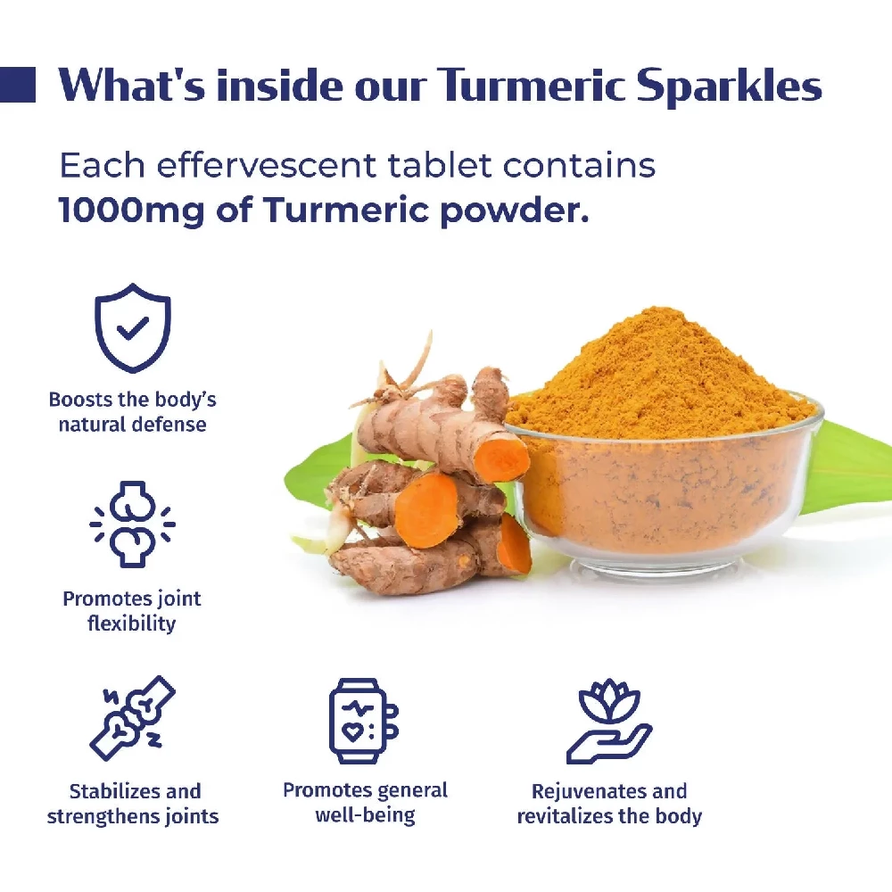 Kerala Ayurveda Turmeric Sparkles Tablets - Image 2
