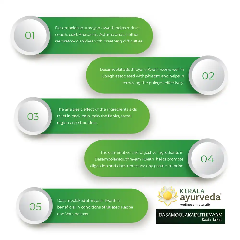 Kerala Ayurveda Dasamoolakaduthrayam Kwath Tablets - Image 2