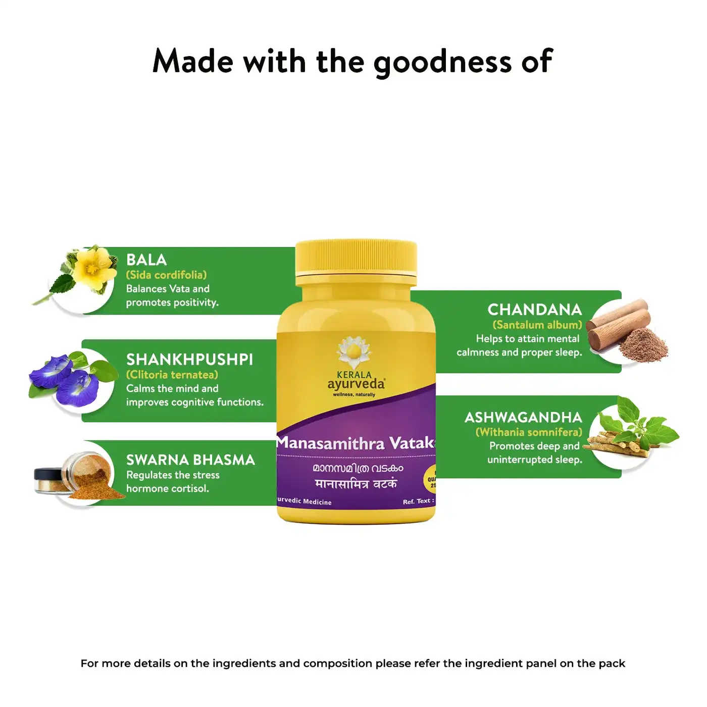 Kerla Ayurveda Manasamithra Vatakam Gulika Tablets