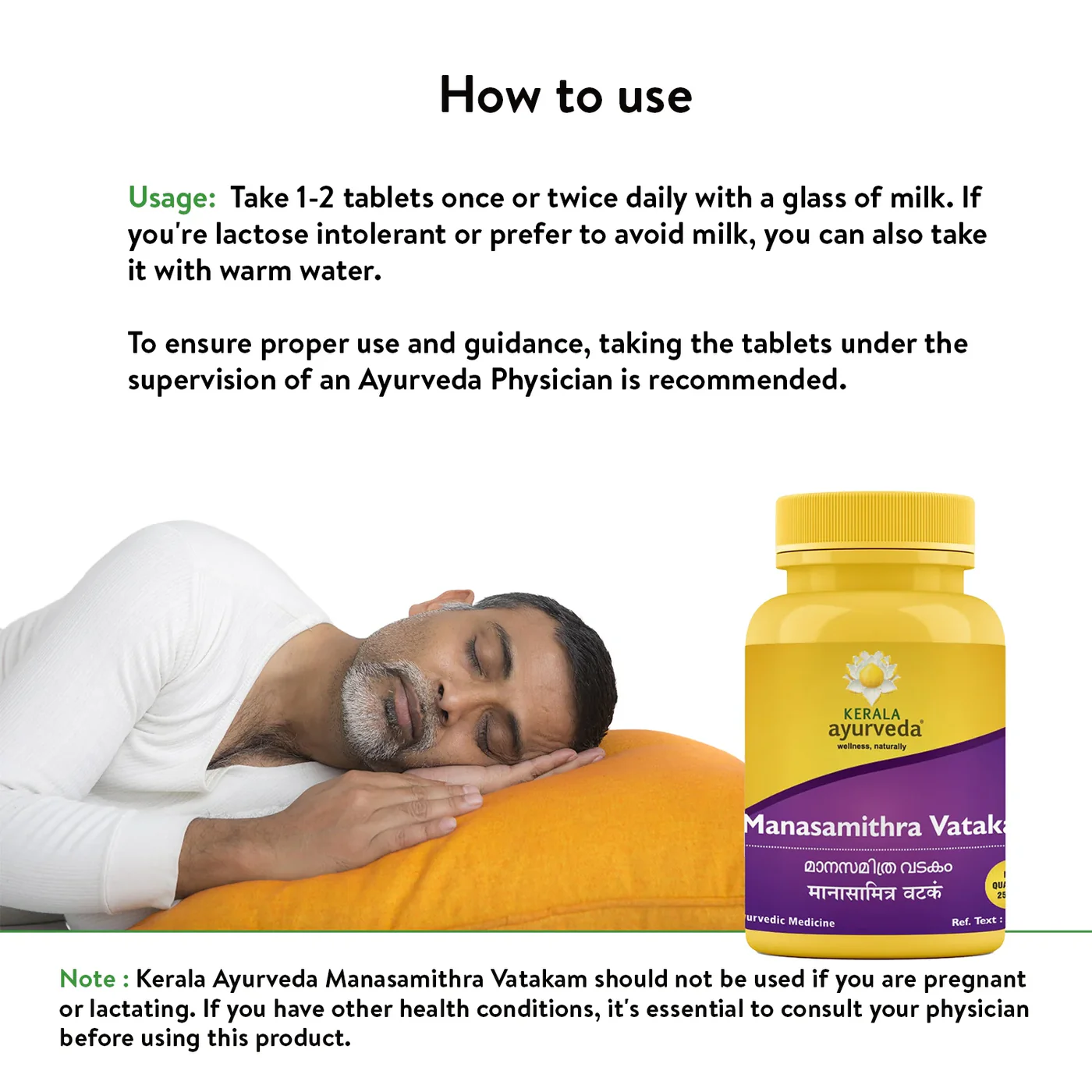 Kerala Ayurveda Manasamithra Vatakam Gulika Tablets - Image 2