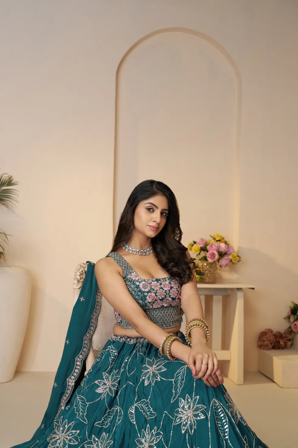 Kesar Fab Blue Elegance Lehenga Choli - Image 4