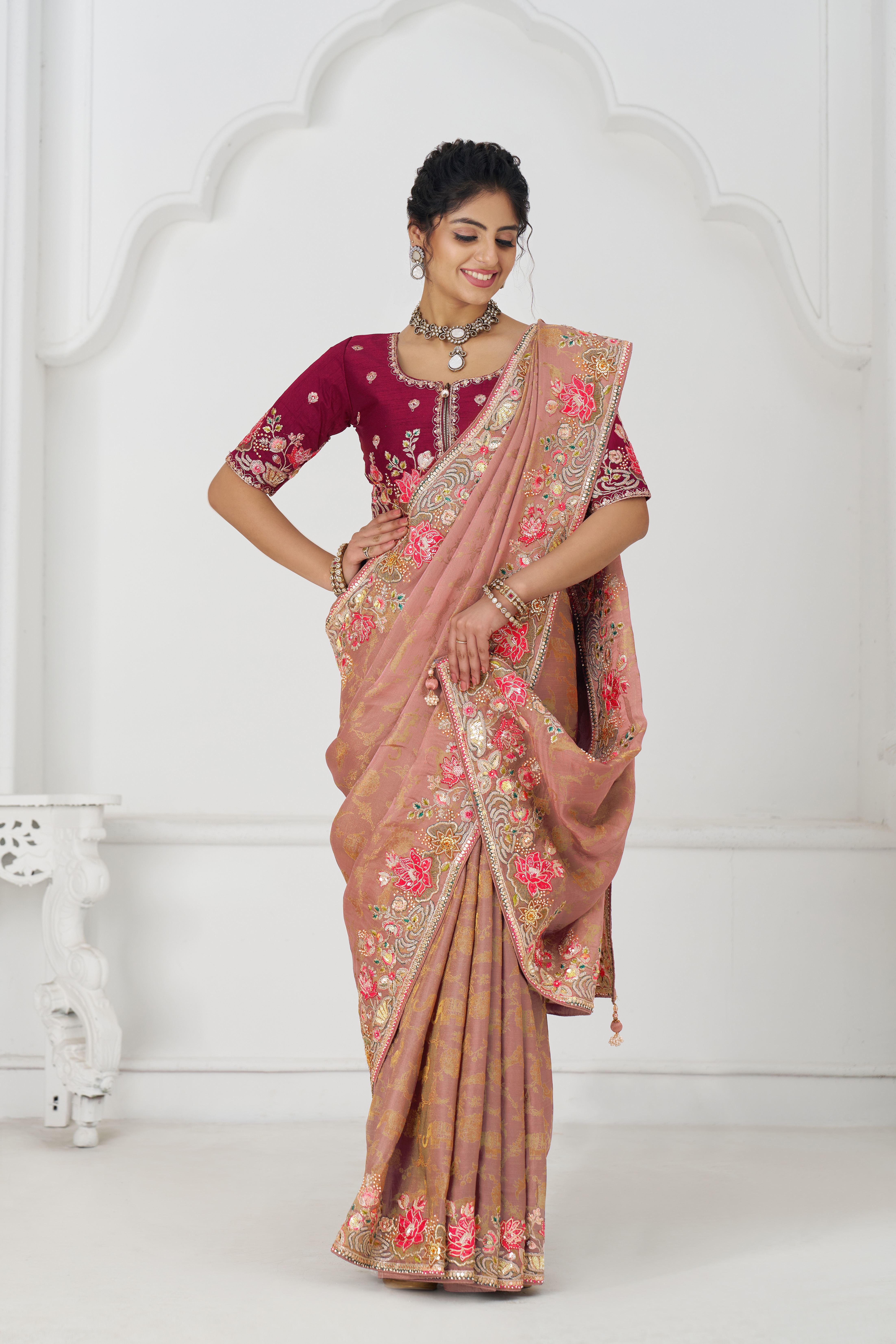 Kesar-Fab-Elegance-Peach-Dola-Viscose-Silk-Saree-with-Multicolor-Embroidery-KF-112-Peach-4.webp