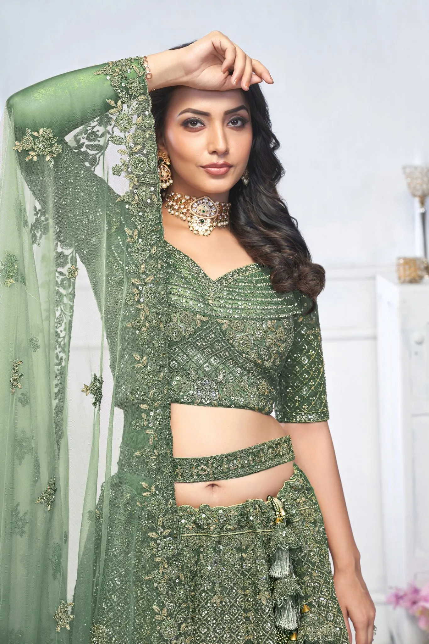 Kesar-Fab-Graceful-Green-Aari-Embroidered-Lehenga-Choli-KF-01-Green-5.webp