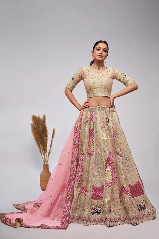 Kesar Fab Ivory Elegance Lehenga Choli Kesar Fab Ivory Elegance Lehenga Choli-Design No.-KF-492-IVORY