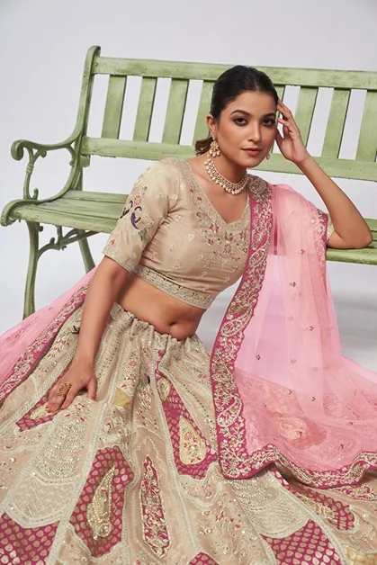 Kesar Fab Ivory Elegance Lehenga Choli - Image 4