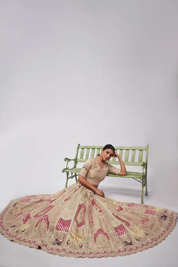 Kesar Fab Ivory Elegance Lehenga Choli - Image 5
