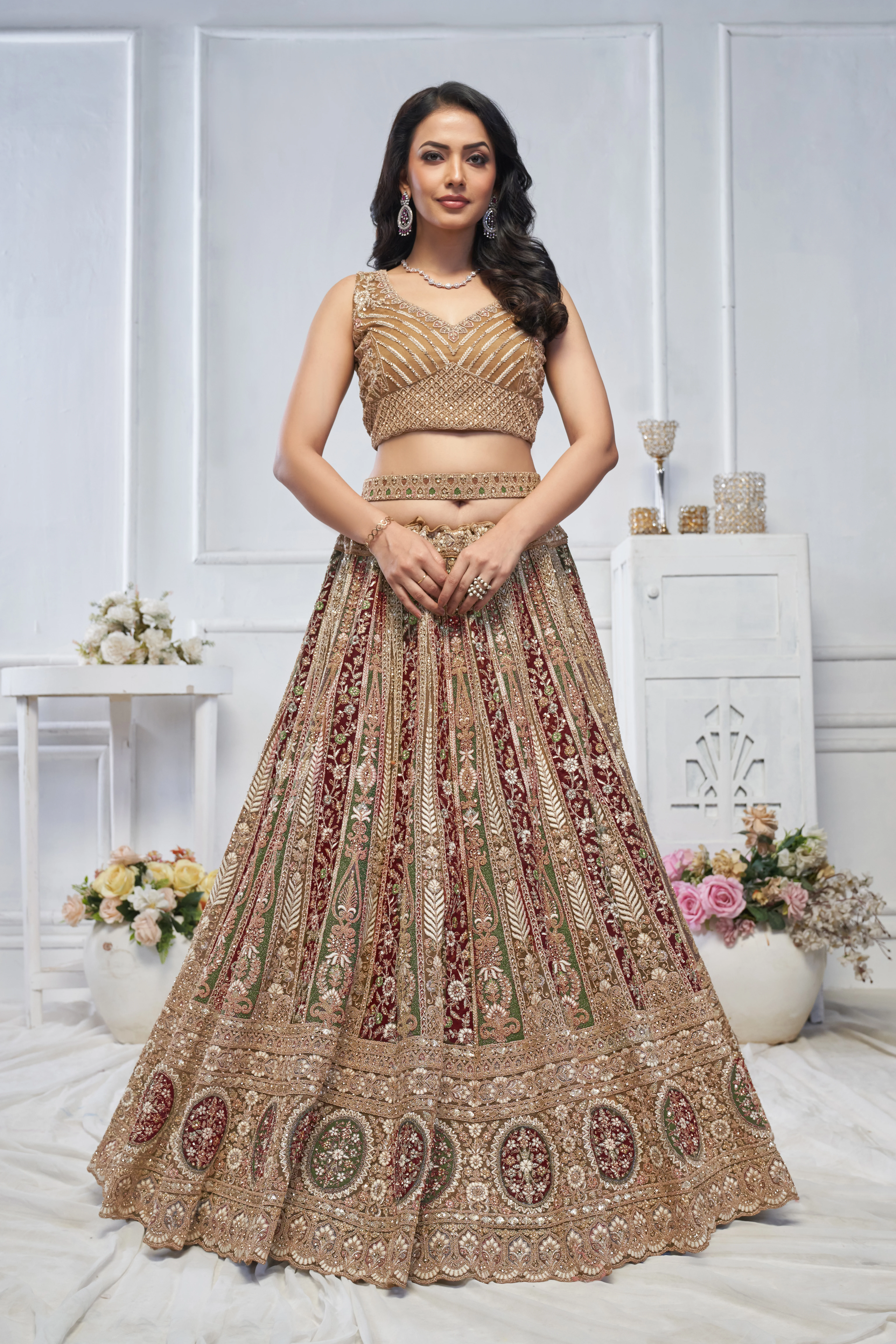Kesar Fab Majestic Mustard Golden Bridal Lehenga Choli Set - Image 1