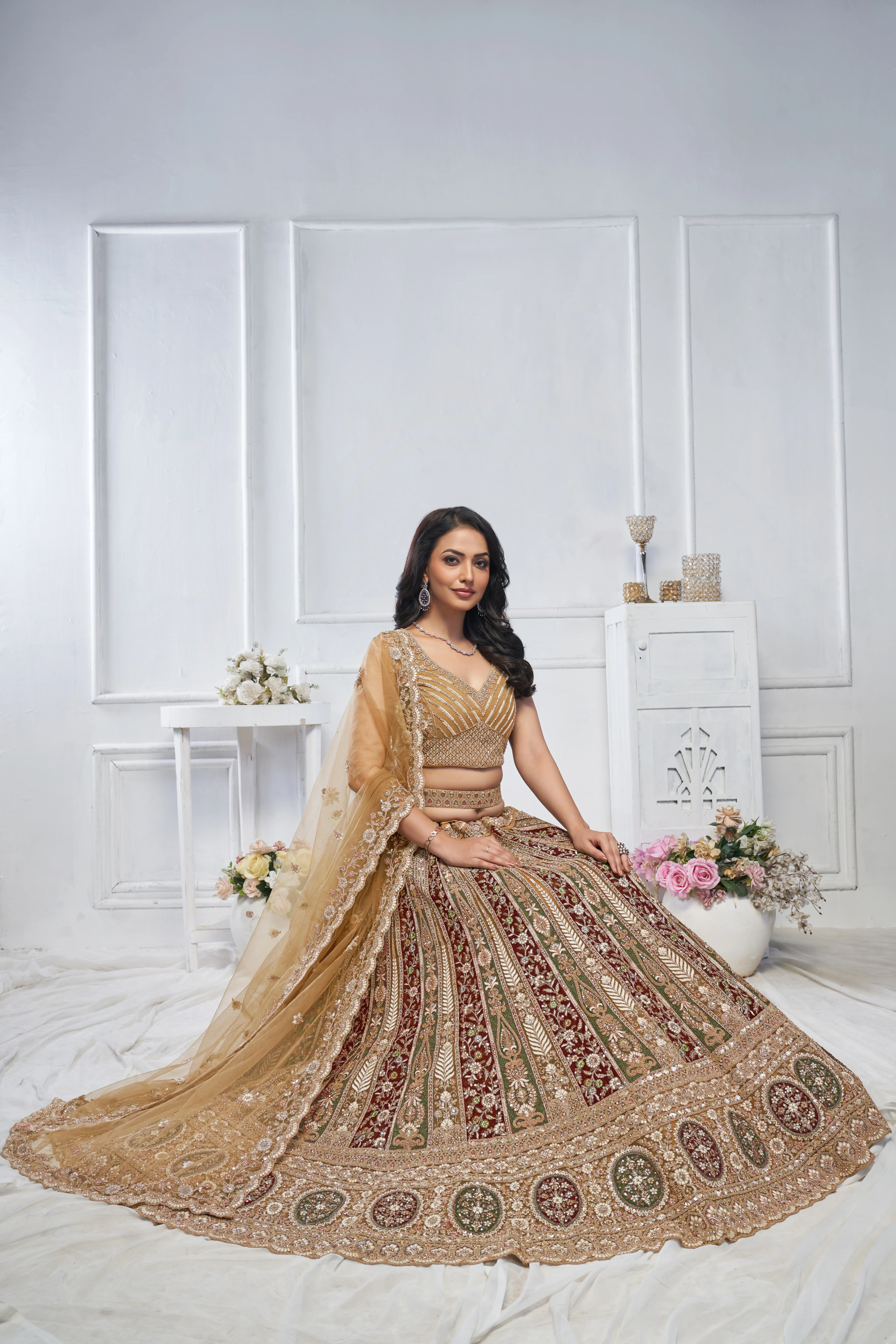Kesar Fab Majestic Mustard Golden Bridal Lehenga Choli Set - Image 3