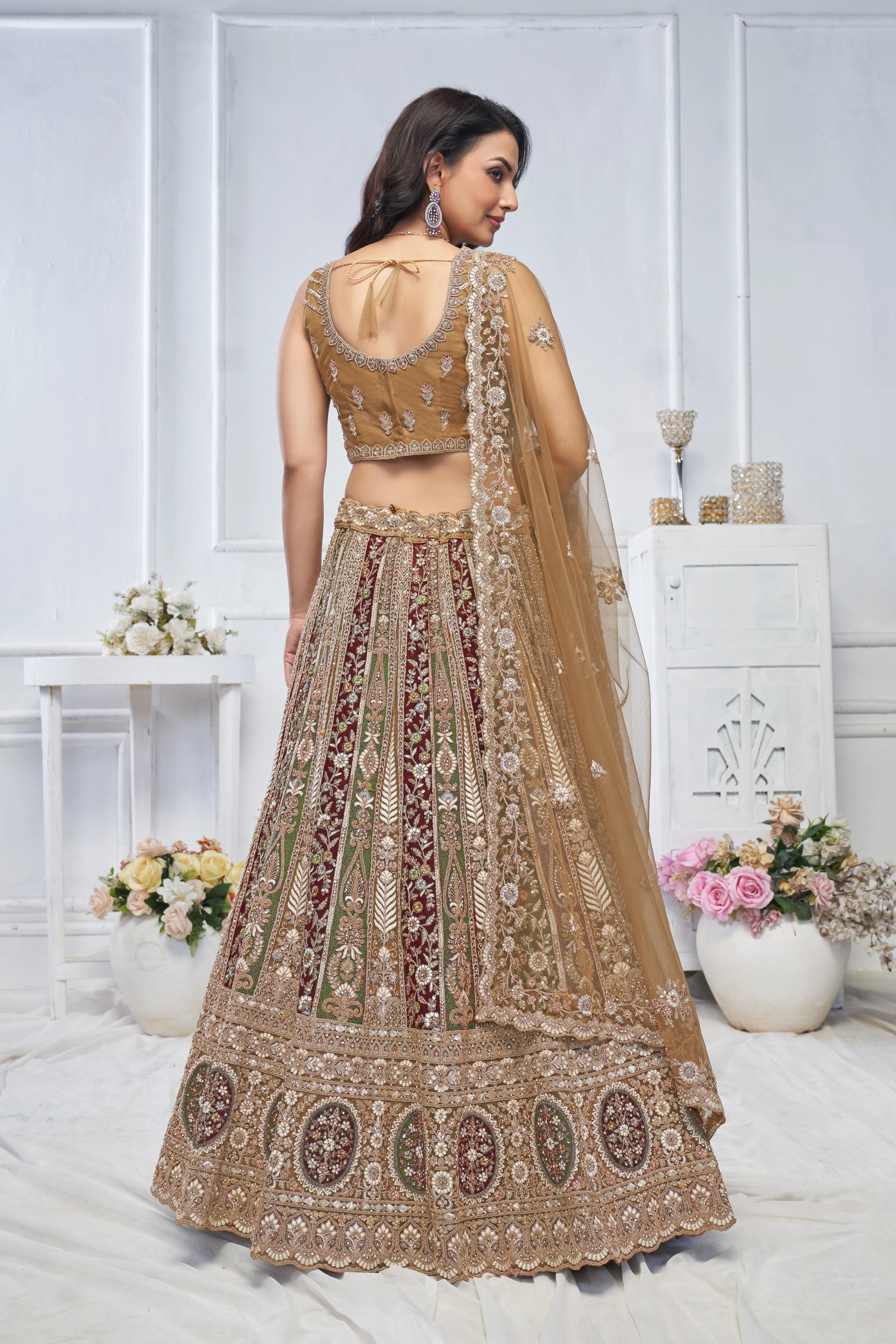 Kesar Fab Majestic Mustard Golden Bridal Lehenga Choli Set - Image 4