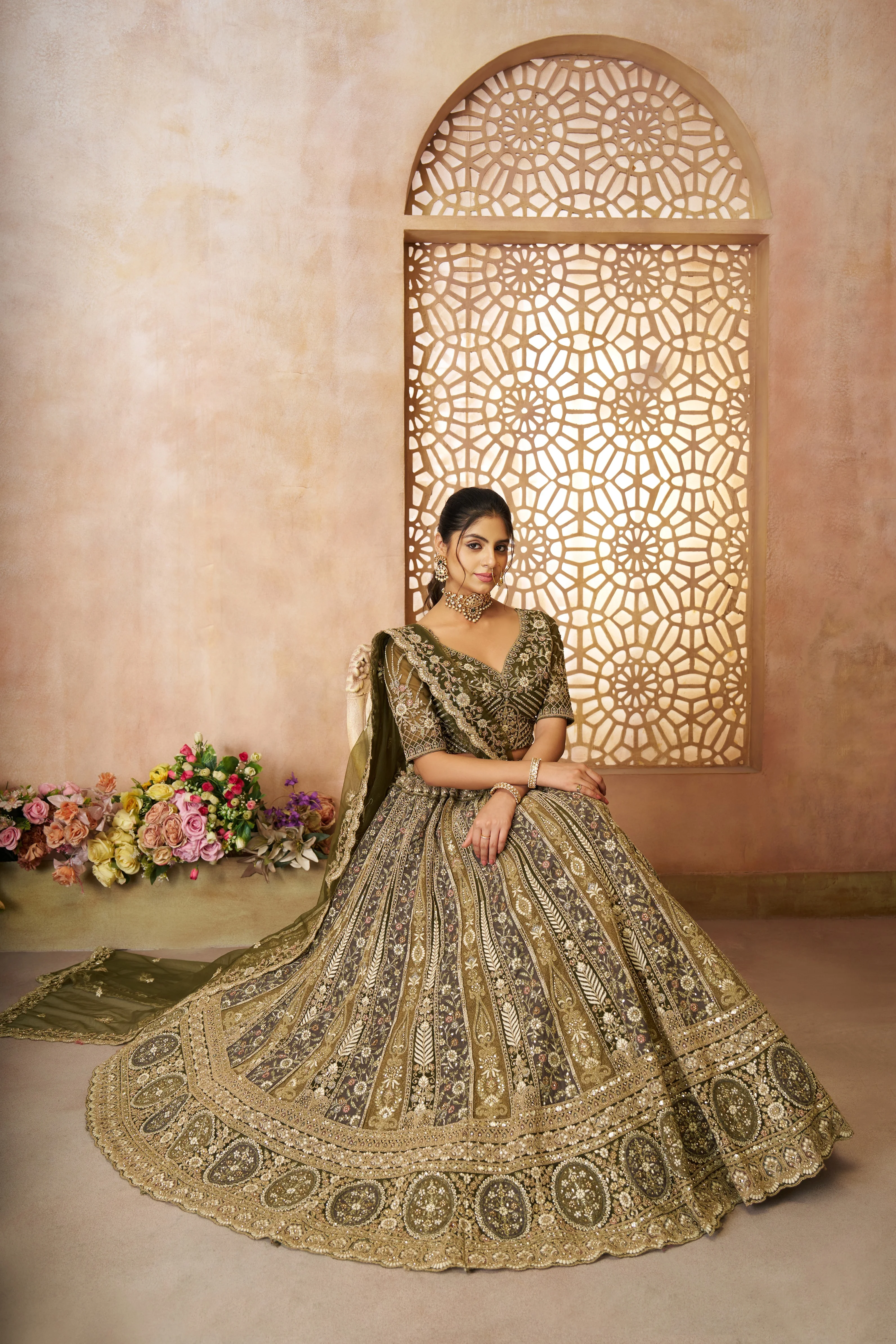 Kesar Fab Mehendi Mystique Bridal Lehenga Choli - Image 2
