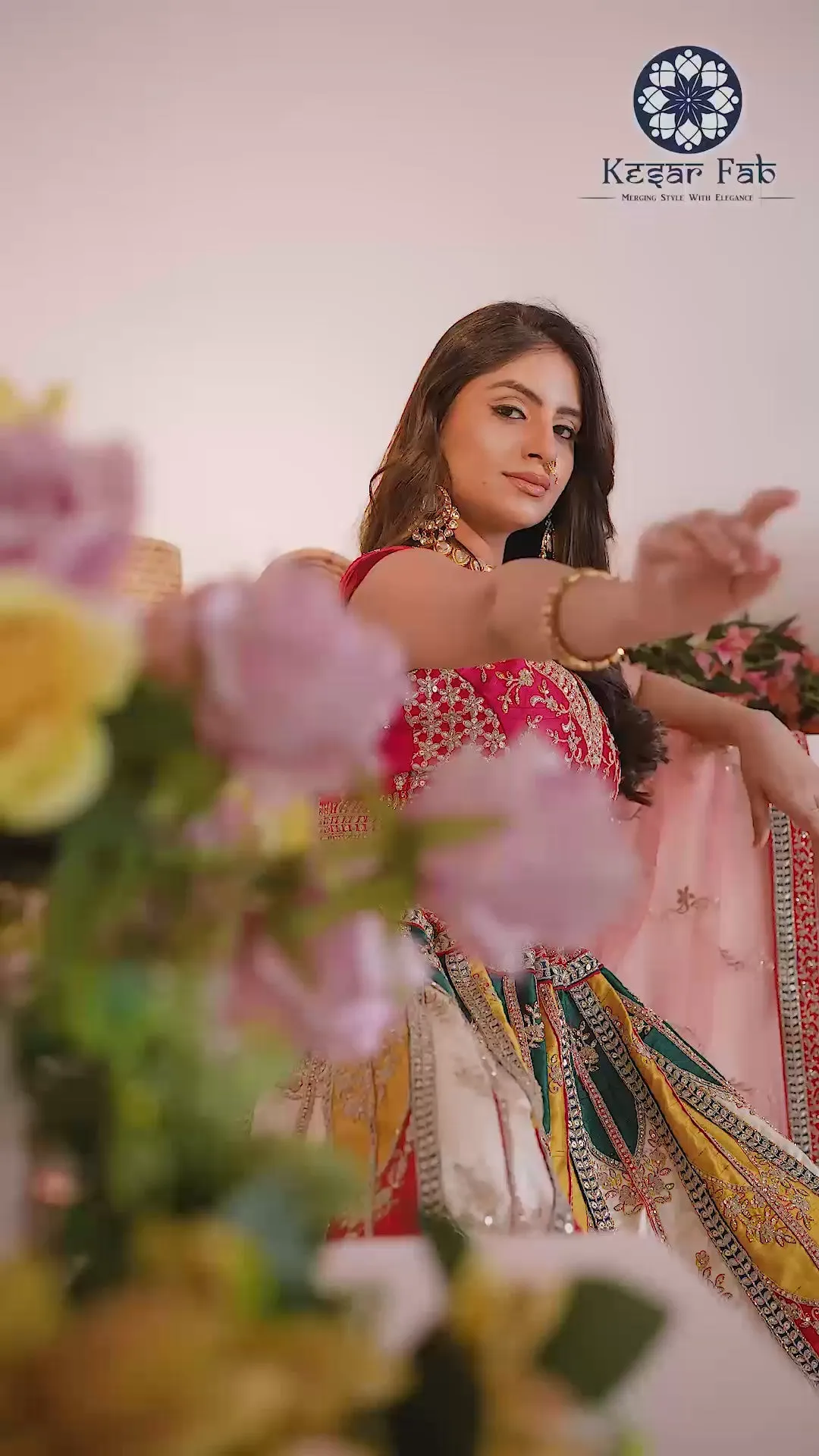 Kesar Fab Multicolor Elegance Lehenga Choli - Image 5