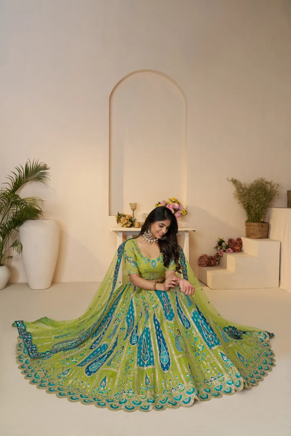 Kesar Fab Royal Grandeur Purple Banarasi Lehenga Choli - Image 3