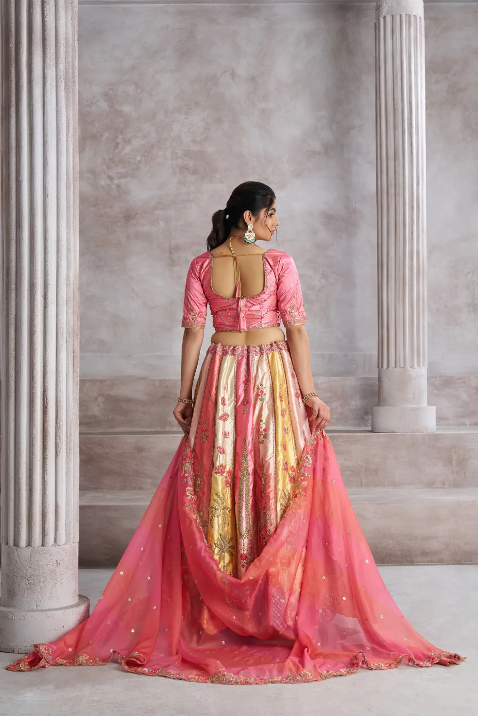 Kesar Fab Royal Pink Banarasi Lehenga Choli - Image 2