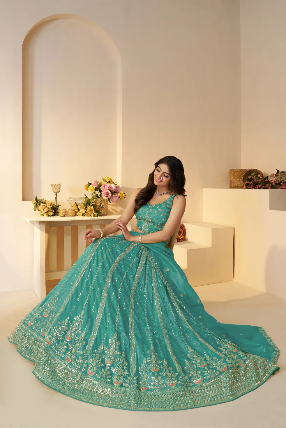 Kesar Fab RoyalSky Designer Lehenga Choli Set - Image 3